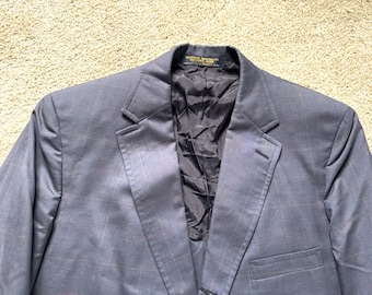Vintage 50s Brooks Brothers Gray Herringbone 3 Roll 2 Tweed Sack