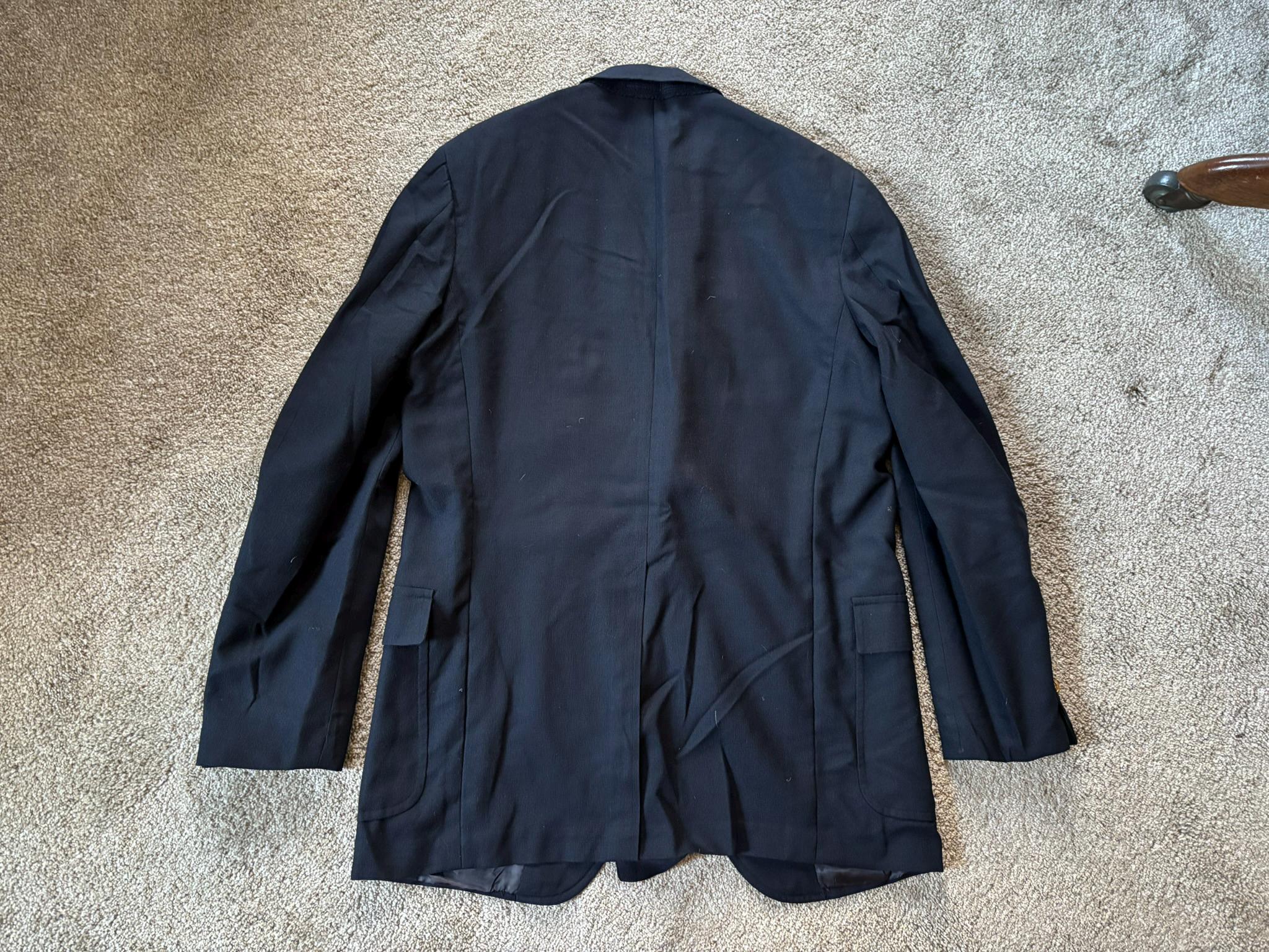 Vintage 80s Brooks Brothers Navy Blue Hopsack Triple Patch Pocket