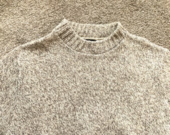 Vintage 80s Land's End Oatmeal Crewneck Sweater XL