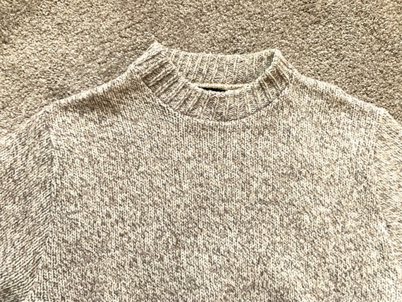 Vintage 80s Land's End Oatmeal Crewneck Sweater XL - image 1