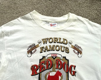 90s Hanes USA製 モーションロゴ メッセージ テキーラ Tシャツ Vintage 90s Hanes Stars Red Dog Saloon Bar T Shirt Large - Etsy