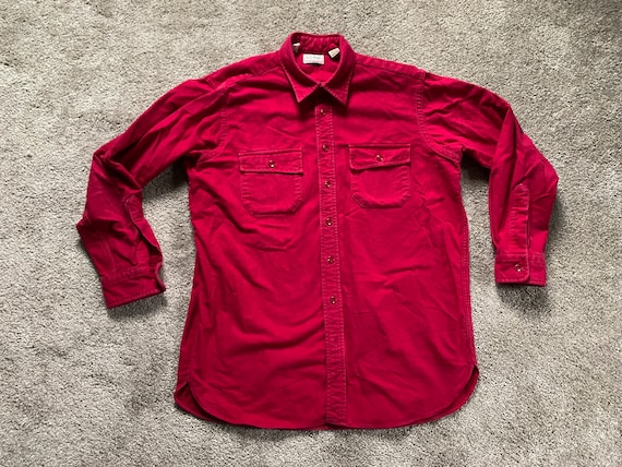 Vintage 80s LL Bean Red Chamois Cloth Shirt 17 Tall - Etsy Vintage 80s LL Bean Red Chamois Cloth Shirt 17 Tall - Etsy