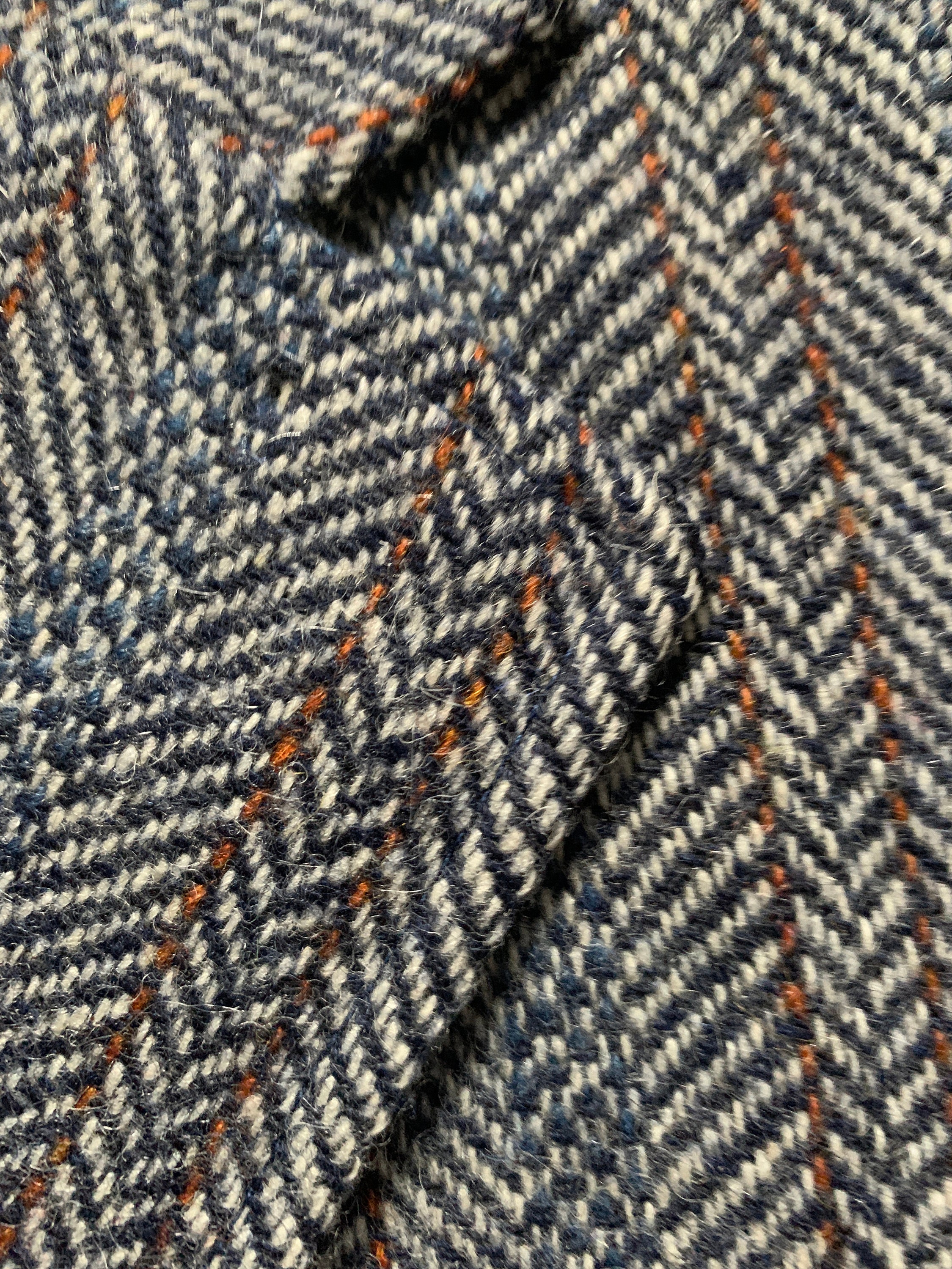 Vintage 70s JB Blue Orange Herringbone Tweed Sport Coat 44 - Etsy