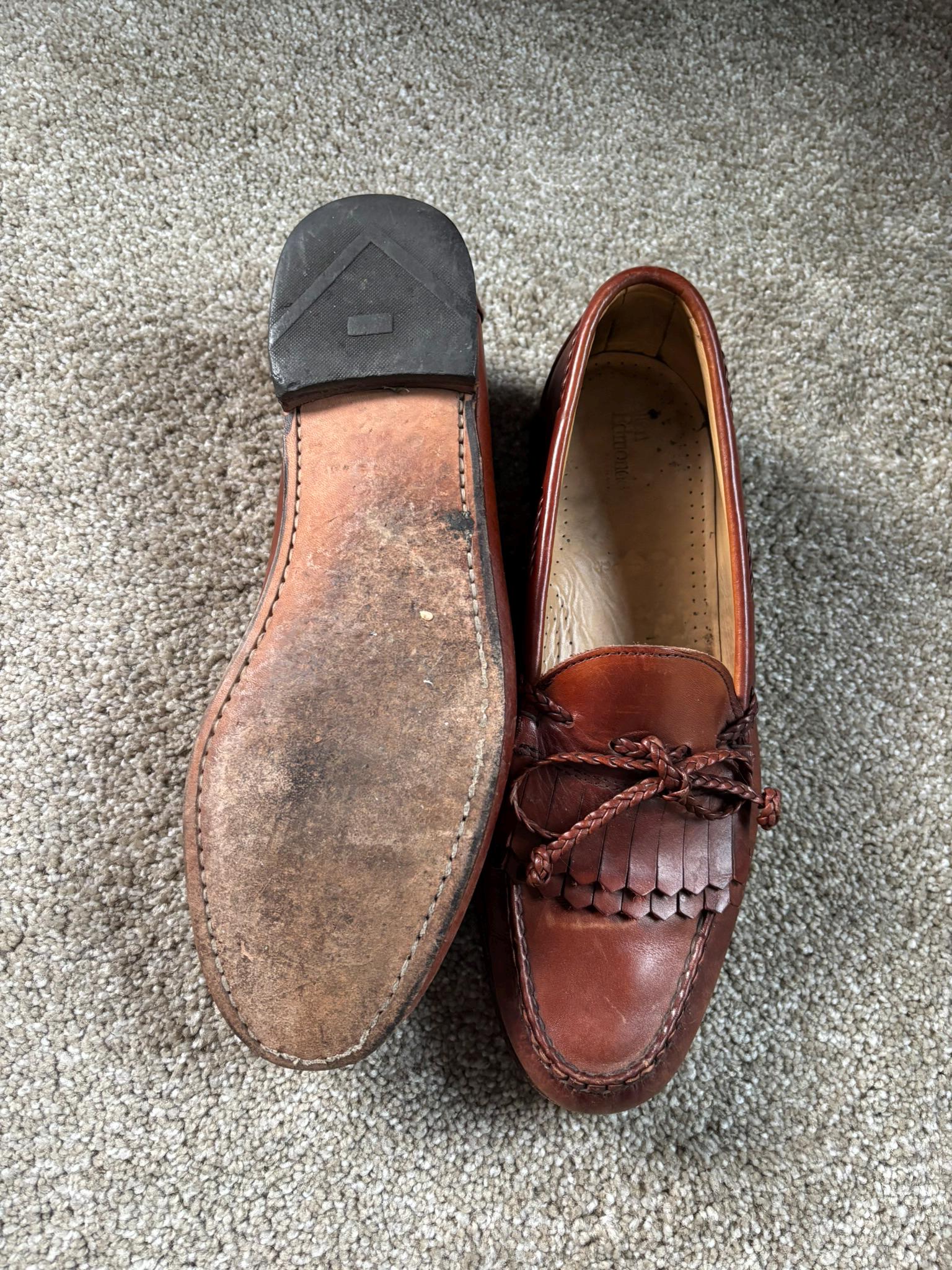 Vintage Allen Edmonds Woodstock Tan Kiltie Tassel Loafers 11B - Etsy