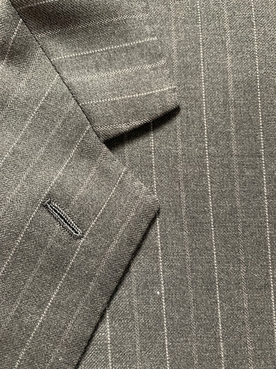 Newer Vintage Paul Stuart Stuart's Choice Gray Pinstripe Suit 42