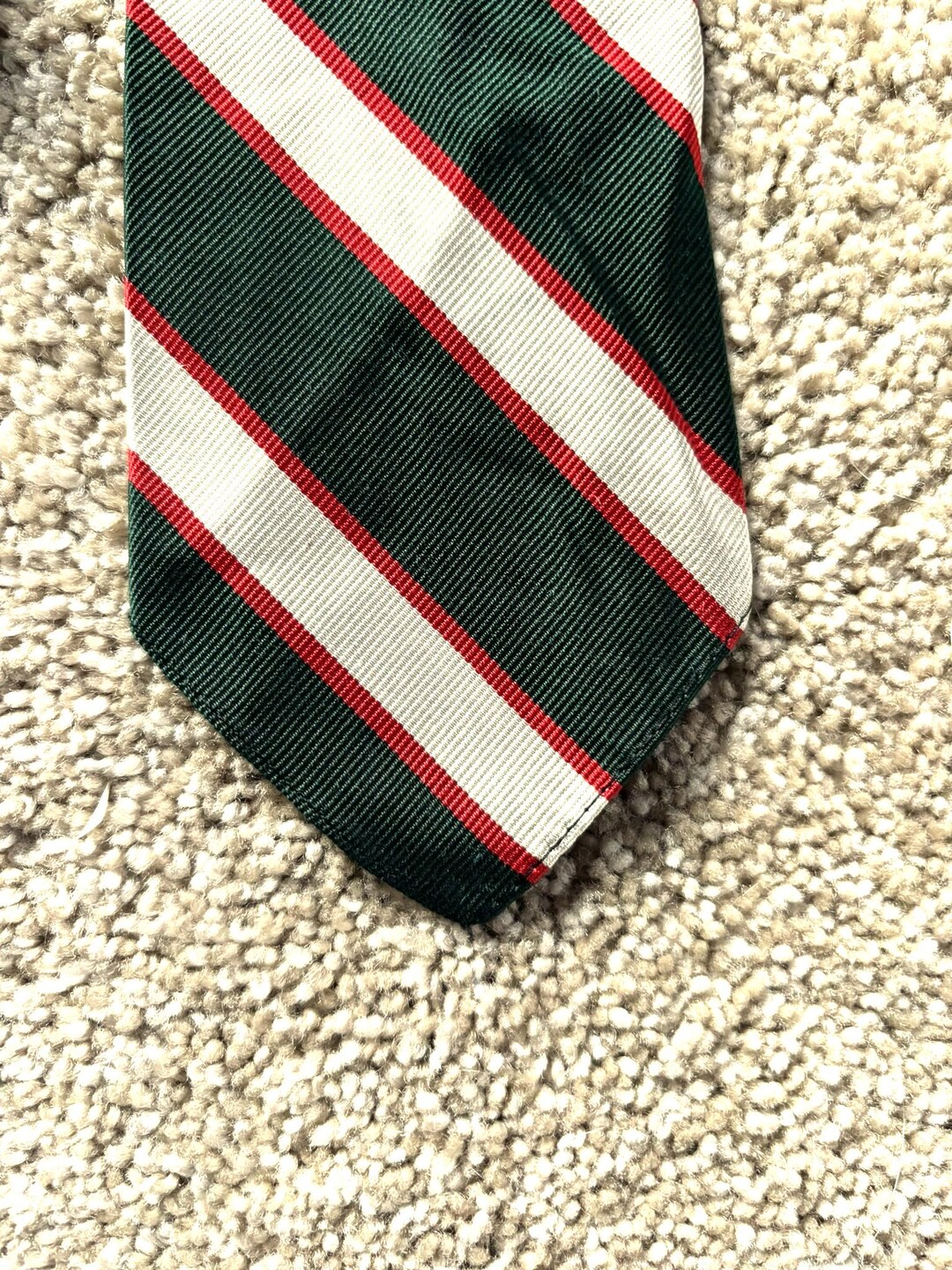 TIES by JAMES LAVER ネクタイ vintage Vintage 60s Brooks Brothers Unlined Green Silver Red Regimental