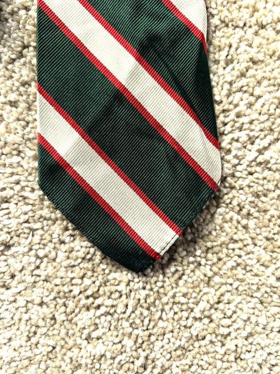 Vintage 60s Brooks Brothers Unlined Green Silver Red Regimental