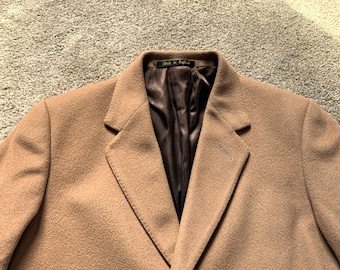 Vintage 80s Strawbridge Clothier Camel Coat 42L