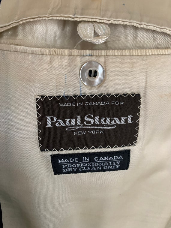 Vintage 80s Paul Stuart Blue Pinstripe Suit 44 Se… - image 7