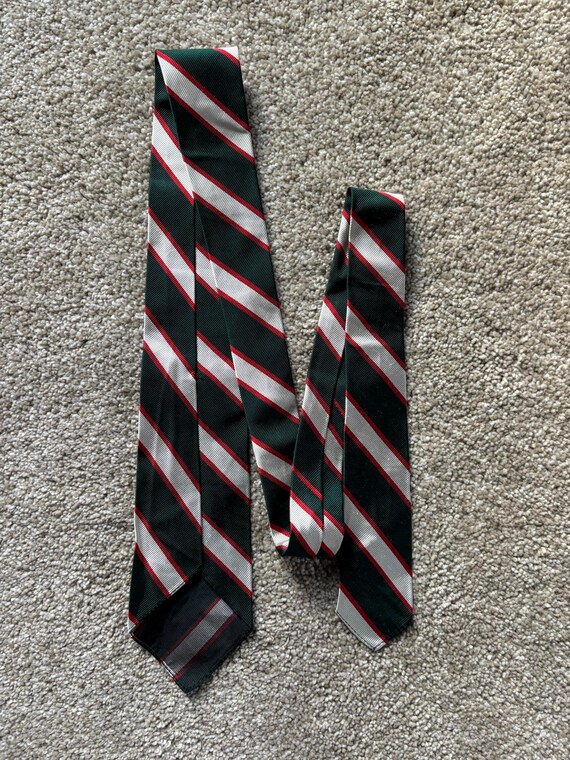 Vintage 60s Brooks Brothers Unlined Green Silver Red Regimental
