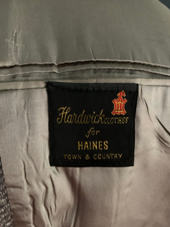 Vintage 80s Hardwick Clothes Gray Herringbone Twe… - image 5