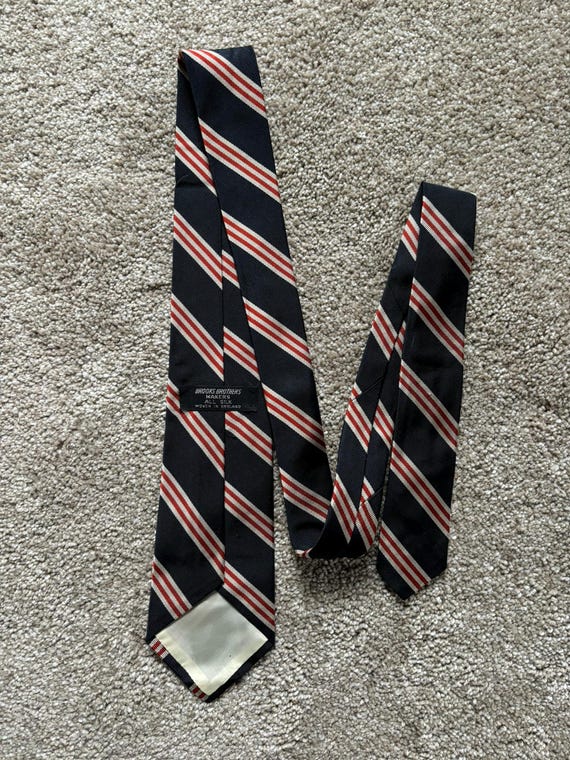 70年代ヴィンテージ ブルックス ブラザーズ ブラック シルバー レッド