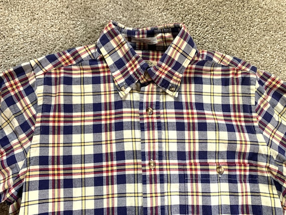 Gant, Newer Vintage Gant The Hugger Multicolor Plaid Oxford Shirt Small