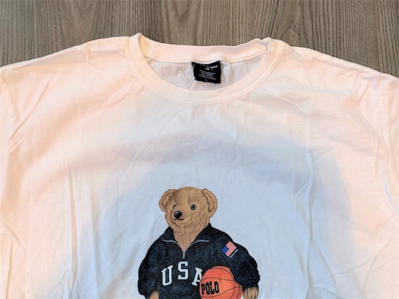 Vintage 90s Polo Sport Basketball Polo Bear T Shir