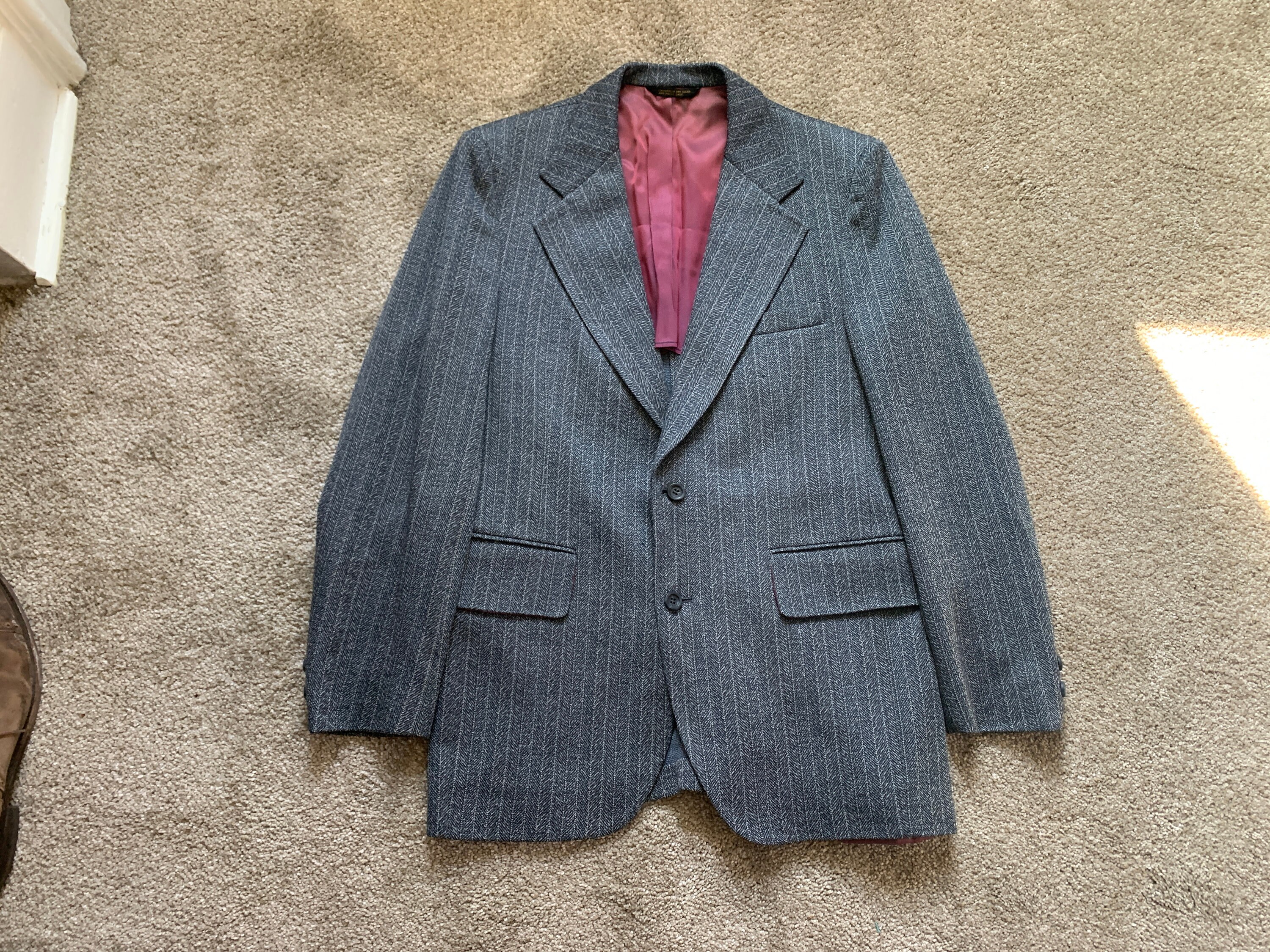 Vintage 70s Palm Beach Blue Gray Patterned Suit 40R, 34x29 - Etsy