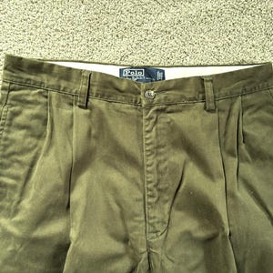 Vintage Polo Ralph Lauren Green Chino Pants Hammond Pant 33x30