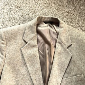 Vintage 70s John Weitz Palm Beach Tan Tweed Triple Patch Pocket Sport Coat 39