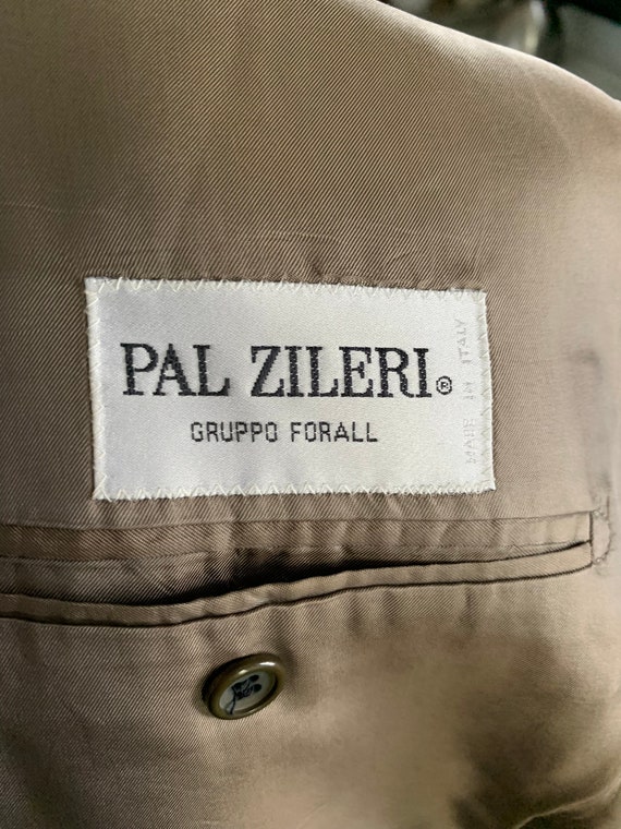 Vintage 90s Pal Zileri Beige Green Plaid Cashmere Sport Coat 40R