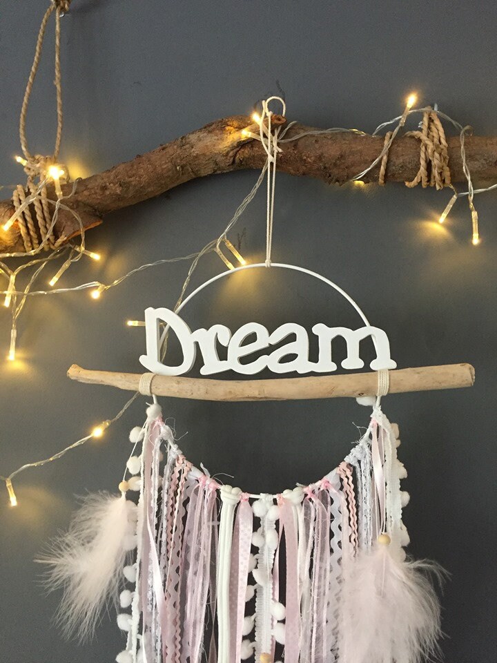 Attrape-Rêves Dream/Mot Découpé à La Scie Chantourner Fait Main