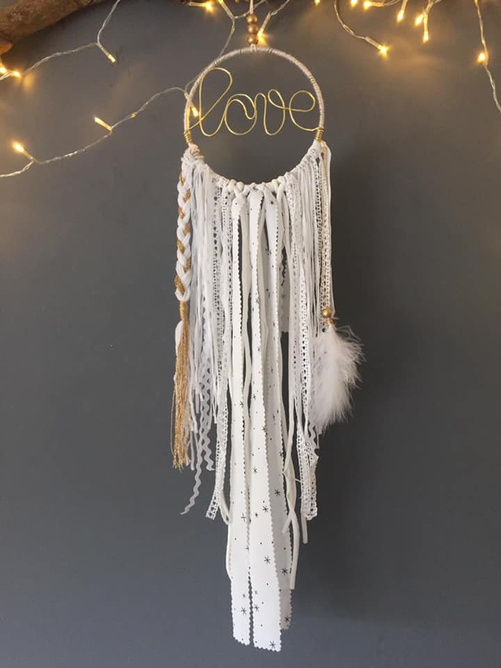 Attrape-Rêves Love Écriture Or, Cuivre ou Noire