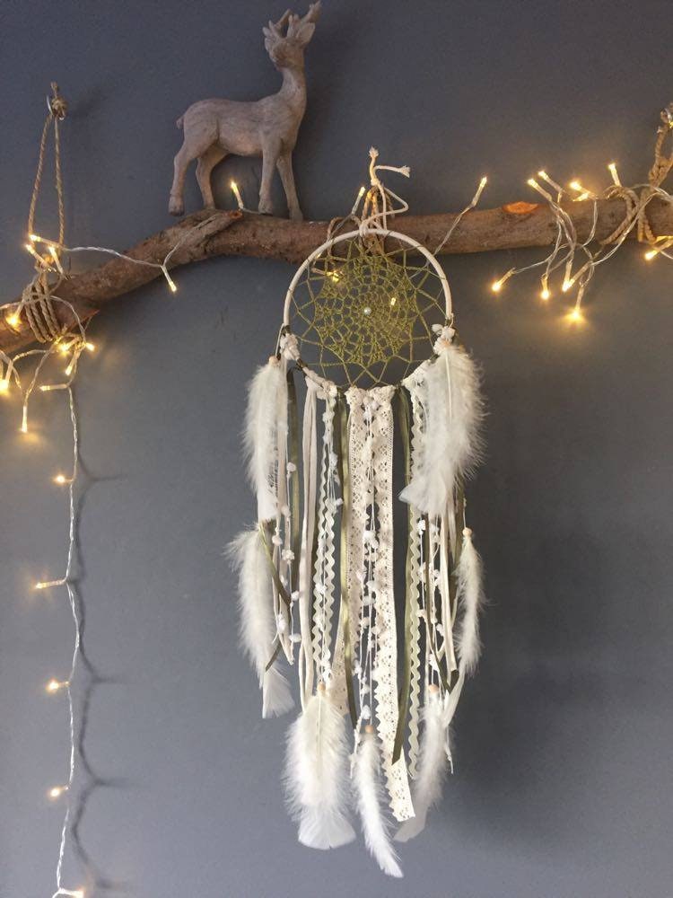 Attrape-Rêves en Kaki et Écru