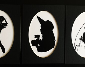 Download Beetlejuice and Lydia silhouette print | Etsy