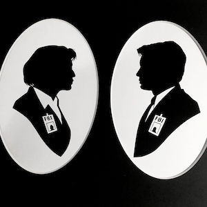 X-Files double silhouette print