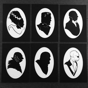 Universal Monsters silhouette print set