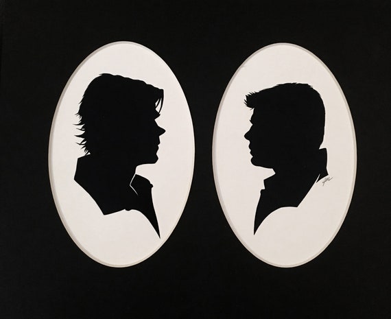 Sam and Dean Winchester Double Silhouette - Etsy