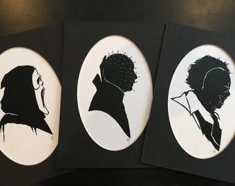 SLASHER Silhouette print SET 2