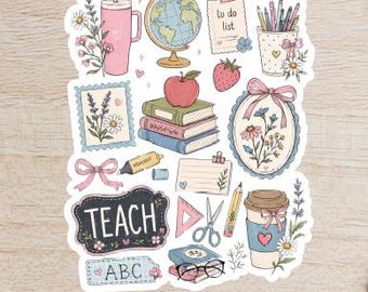 Back To School Sticker #3 for Teacher's, Great for Notebooks, Cups, Folders etc.