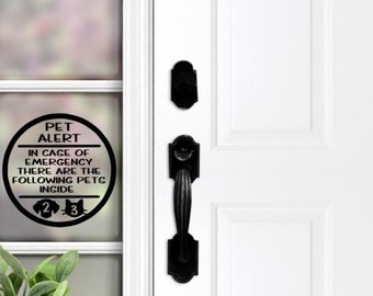 Pet Alert Decal: Emergency Responder Door Sticker