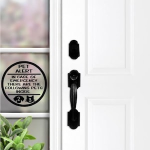 Pet Alert Decal: Emergency Responder Door Sticker