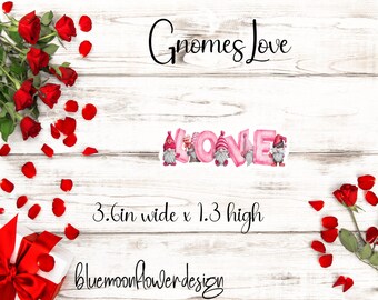 LOVE with Cute Gnomes Color Sticker | Planner Sticker | Water Bottle Sticker | Laptop Sticker | Valentines Gift | Valentine's Sticker