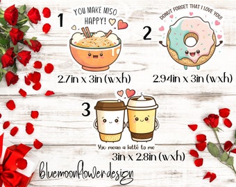 Cute Kawaii Valentine Color Sticker | Planner Sticker | Valentine Sticker | Water Bottle Sticker | Laptop Sticker | Six Options