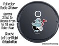 Full Color Rosie The Robot with a Vacuum Hose Sticker for your Robot Floor Vac | Roomba | iRobot | Bissell | Shark | Robot Vacuum Cleaner