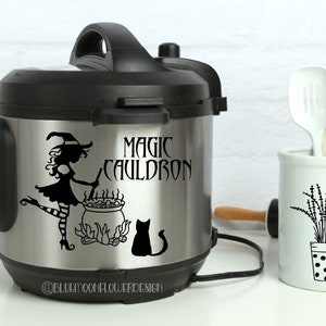 Magic Cauldron Witch Vinyl Decal for Instant Pot