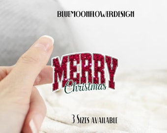 Merry Christmas Banner Color Sticker, Christmas Sticker, Holiday Gift, Color Sticker, Christmas Gift, 3 sizes to choose from