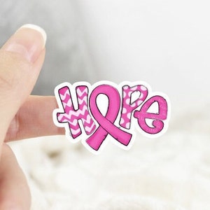 Hope Ribbon Sticker: Breast Cancer Awareness Decal