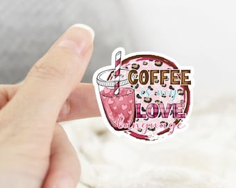 Coffee Is My Love Language Sticker: Waterproof Vinyl Decal