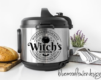 Instant Pot Vinyl Decal | Witch's Kitchen - Wickedly Delicious | Pressure Cooker | 2 Sizes Available | 31 Colors