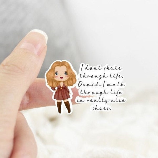 Schitt's Creek, Alexis Quote, I don't skate through life, Water Bottle, Lap Top Sticker,  iPad Sticker, Aesthetic Decal