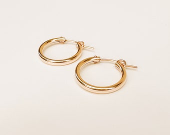 The Leigh Hoops, 14K Gold-Filled Earrings, Minimal