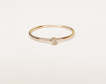 The Bree Ring, 14K Gold-Filled, Crystal, Minimal