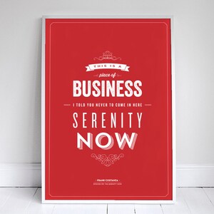 Ruhe jetzt drucken - Seinfeld Zitat Poster - Vintage Retro-Typografie - 11 x 17 / / 18 x 24 / / 24 x 36
