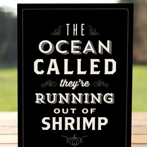 The Ocean Called, They're Running Out of Sheep Seinfeld Greeting Card Typography image 2