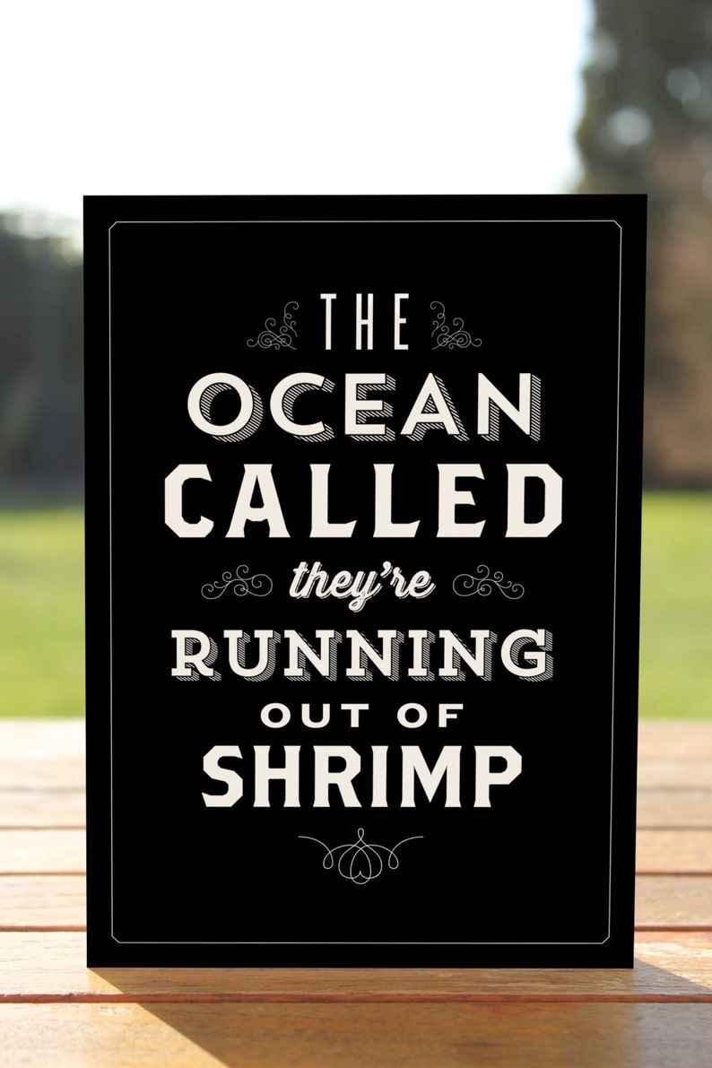 The Ocean Called, They're Running Out of Sheep Seinfeld Greeting Card Typography image 2