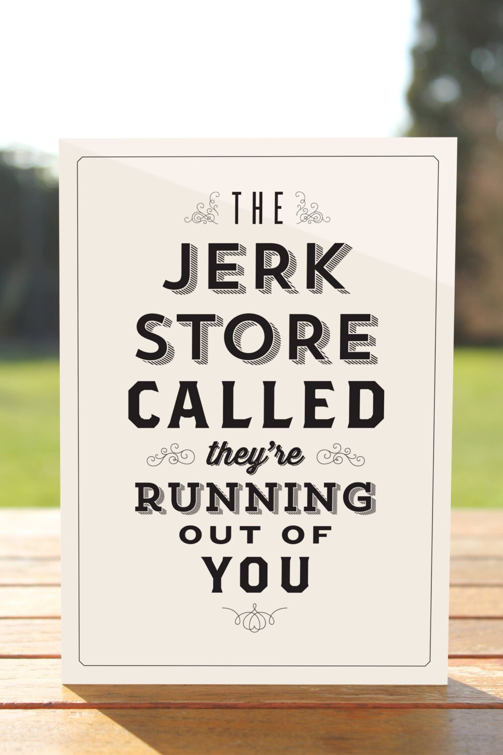 The Jerk Store Called Funny Greeting Card Blank Seinfeld Etsy
