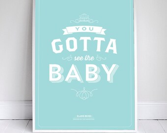 You Gotta See the Baby - Seinfeld Poster - Royal Baby - 11 x 17 - Home Decor