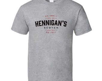 Hennigan's Scotch T-shirt - Vintage Style Logo Shirt - Small - 5xl - Unisex